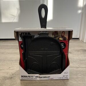 Disney‎ Star Wars Boba Fett Cast Iron Skillet w/ Pancake Mix Expired 7/2024